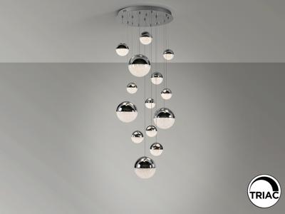 Подвесной светильник Schuller Люстра Sphere 14L хромированная D60 DIMABLE арт. 201625