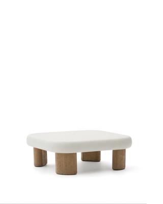 Столик La Forma (ех Julia Grup) Журнальный столик Labra из цемента и акации 80 x 80 см арт. 262271