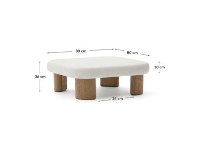 Столик La Forma (ех Julia Grup) Журнальный столик Labra из цемента и акации 80 x 80 см арт. 262271