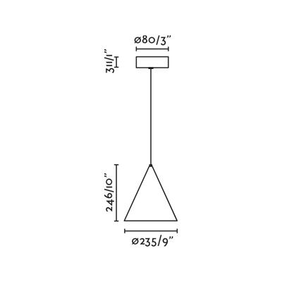 Подвесной светильник Faro LINA Черный подвесной светильник LED 12W 2700K арт. 219643