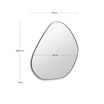Зеркало La Forma (ех Julia Grup) Anera Зеркало в раме из черного металла 84 x 108,5 см арт. 118026