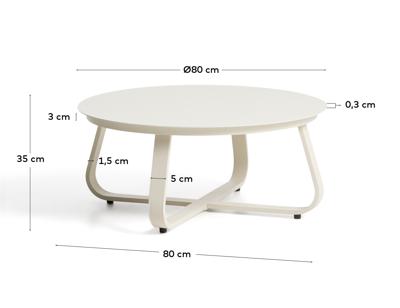Столик La Forma (ех Julia Grup) Уличный столик Tamaris из алюминия цвета экрю Ø80 см арт. 482648