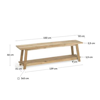 Скамья La Forma (ех Julia Grup) Скамья Safara из переработанного тика 150 см арт. 101084