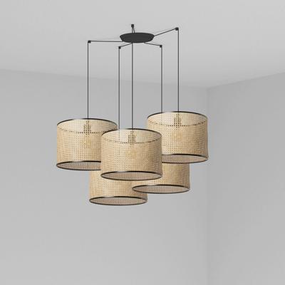 Подвесной светильник Faro Подвесной светильник Mambo черный/ротанг ø450 5L арт. 114402