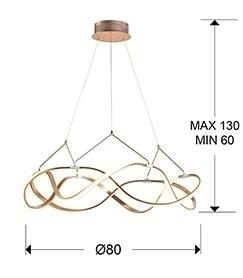 Подвесной светильник Schuller Подвесной светильник Molly 80Ø  розовое золото DIM арт. 109049