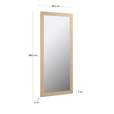 Зеркало La Forma (ех Julia Grup) Зеркало Yvaine натуральная отделка в широкой раме 80 x 180 cm арт. 091246