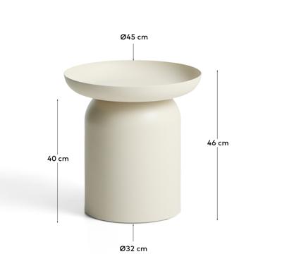 Столик La Forma (ех Julia Grup) Уличный столик Arcola из алюминия экрю, диаметр 45 см арт. 482181