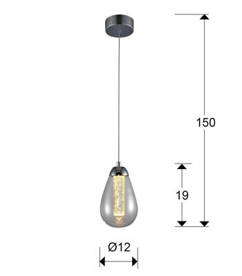 Подвесной светильник Schuller Подвесной светильник Taccia 1L LED Ø12 арт. 057979