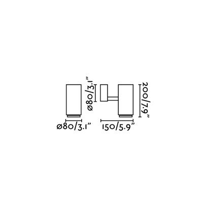 Бра Faro Проектор настенный Plom серый арт. 078678