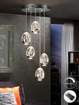 Подвесной светильник Schuller Люстра Rocio LED 5L DIM хром арт. 064318