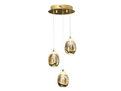 Подвесной светильник Schuller Люстра Rocio LED 3L Ø25 золотая арт. 064322
