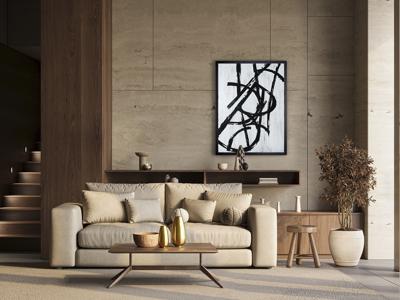 Постер Schuller Графическая композиция Graphos Blanco 75x100 арт. 250815