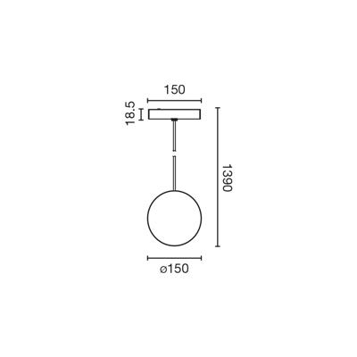 Подвесной светильник Faro Подвесной светильник NESO SLIM UNIK COLGANTE 2700K черный CASAMBI арт. 189795
