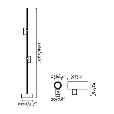 Светильник Faro CLAP 1266 Черный маяк 2x6 Вт 3000K 38° арт. 184957