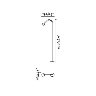 Светильник Faro LILY 1190 Уличный маяк черный LED 3W 2700K 24V арт. 221089