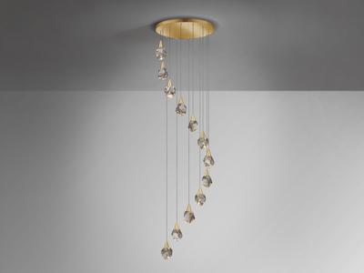 Подвесной светильник Schuller Люстра Aquaria 12L матовое золото арт. 156240