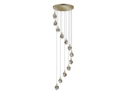 Подвесной светильник Schuller Люстра Aquaria 12L матовое золото арт. 156240