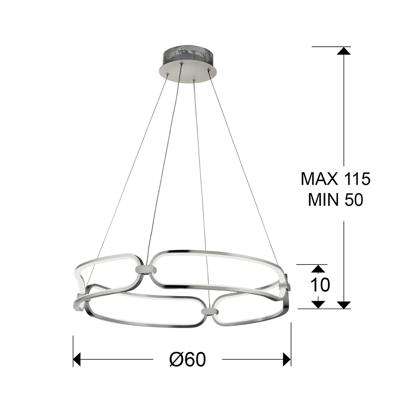Подвесной светильник Schuller Подвесной светильник Colette LED хром 60Ø арт. 070093