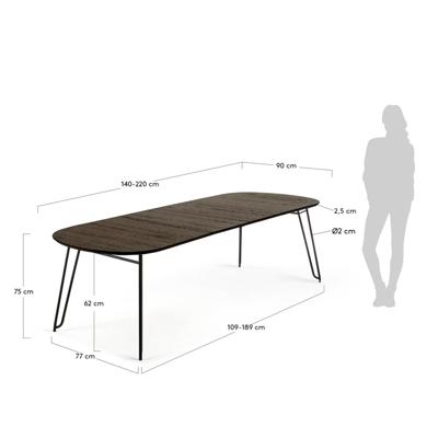 Стол La Forma (ех Julia Grup) Стол раздвижной Norfort 140(220)х90 арт. 069513