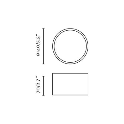 Потолочный светильник Faro MIZU Потолочный светильник черный/черный LED 15W 2700K арт. 220963