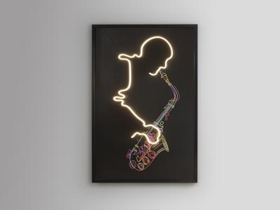 Постер Schuller Saxofon Светодиодная картина LED 80X120 арт. 439170