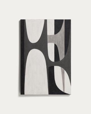 Постер La Forma (ех Julia Grup) Абстрактная черно-белая картина Onure, 60 x 90 см арт. 481269