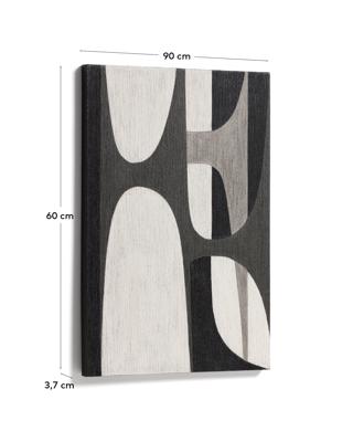 Постер La Forma (ех Julia Grup) Абстрактная черно-белая картина Onure, 60 x 90 см арт. 481269