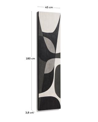 Постер La Forma (ех Julia Grup) Абстрактная черно-белая картина Onure, 45 x 180 см арт. 481275