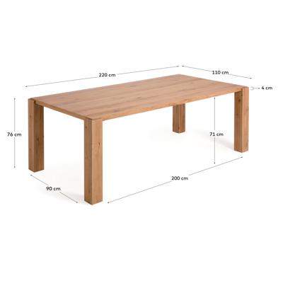 Стол La Forma (ех Julia Grup) Стол Deyarina с дубовым шпоном и ножками из массива дуба 220 х 110 см арт. 115735