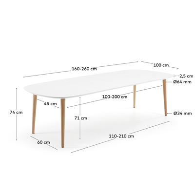 Стол La Forma (ех Julia Grup) Стол Oakland белый арт. 035694