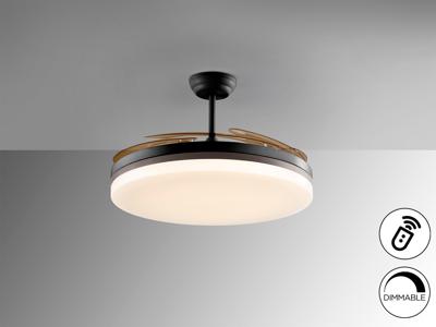 Вентилятор  Schuller Vento Вентилятор потолочный со светодиодом черный D80/150 DIM арт. 263320