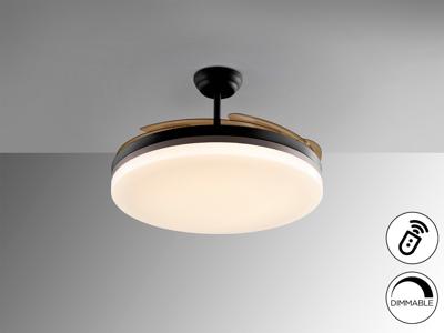 Вентилятор  Schuller Vento Вентилятор потолочный со светодиодом черный D80/150 DIM арт. 263320