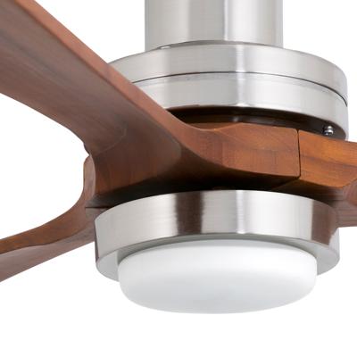 Вентилятор  Faro Потолочный вентилятор LANTAU L DC Ш1320 матовый никель/орех 3 P LED 15W TUYA арт. 219935