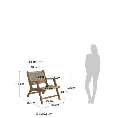 Кресло La Forma (ех Julia Grup) Кресло Geralda из дерева акации с темной отделкой арт. 097581