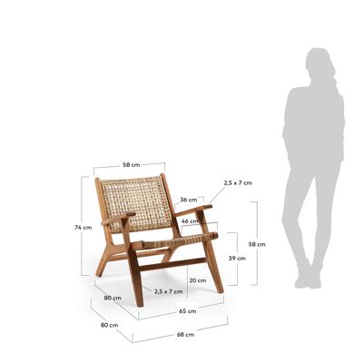 Кресло La Forma (ех Julia Grup) Кресло Grignoon акация ротанг арт. 068435