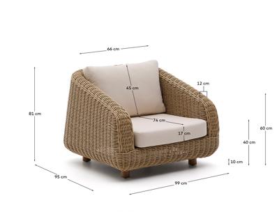 Кресло La Forma (ех Julia Grup) Кресло Meria из искусственного ротанга арт. 254516