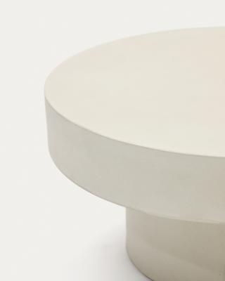 Столик La Forma (ех Julia Grup) Aiguablava Круглый журнальный столик из белого цемента Ø 66 см арт. 156815