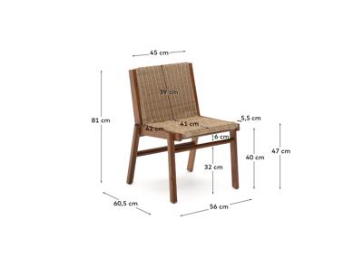 Стул La Forma (ех Julia Grup) Стул Itani из массива акации и искусственного ротанга арт. 253651