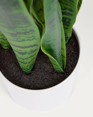 Цветок La Forma (ех Julia Grup) Искусственное растение Sansevieria с белым горшком 55 см арт. 114607