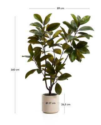 Цветок La Forma (ех Julia Grup) Искусственное растение Magnolia в белом горшке, 160 см арт. 483319