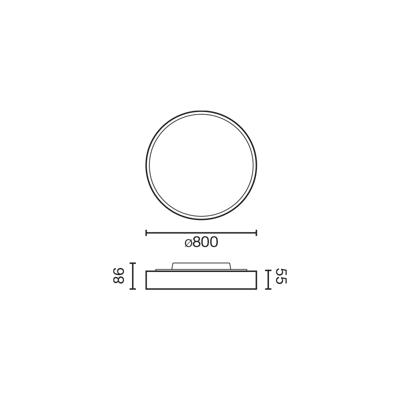 Потолочный светильник Faro Потолочный светильник Domio Ш800 78W черный PRISM 4000K CRI80 арт. 131475