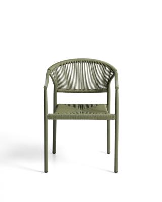 Стул La Forma (ех Julia Grup) Уличный стул Livadia из зеленого алюминия и веревки арт. 482291