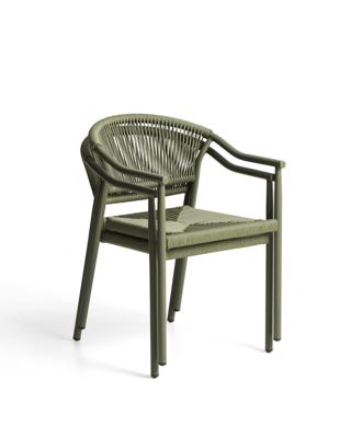 Стул La Forma (ех Julia Grup) Уличный стул Livadia из зеленого алюминия и веревки арт. 482291