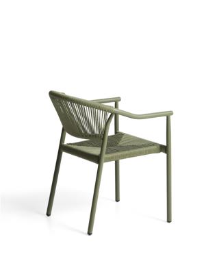 Стул La Forma (ех Julia Grup) Уличный стул Livadia из зеленого алюминия и веревки арт. 482291