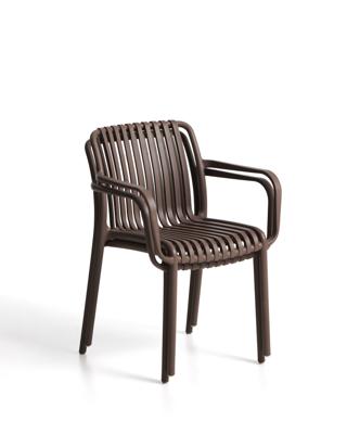 Стул La Forma (ех Julia Grup) Уличный стул Isabellini из пластика коричневого цвета арт. 482251