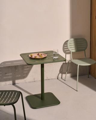 Стол La Forma (ех Julia Grup) Уличный стол Brai из зеленой оцинкованной стали 70 x 70 см арт. 262251