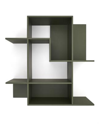 Стеллаж La Forma (ех Julia Grup) Модульный стеллаж Ina из МДФ с зелёным лаком 80 x 80 см арт. 261907