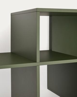 Стеллаж La Forma (ех Julia Grup) Модульный стеллаж Ina из МДФ с зелёным лаком 80 x 80 см арт. 261907