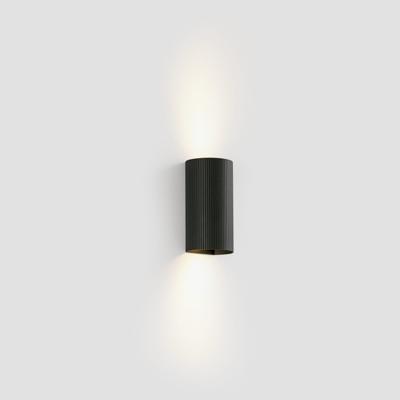 Бра Faro Настенный светильник SOLE круглый черный с рифлением 2xGU10 арт. 220743