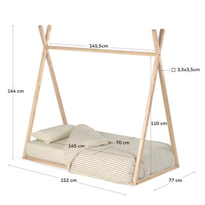 Кровать La Forma (ех Julia Grup) Детская кроватка Maralis из ясеня в виде вигвама 70 x 140 cm арт. 091952